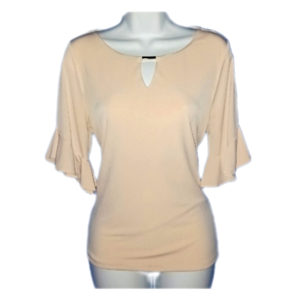 (3/$25) Calvin Klein Nude Blouse - Picture 3 of 5